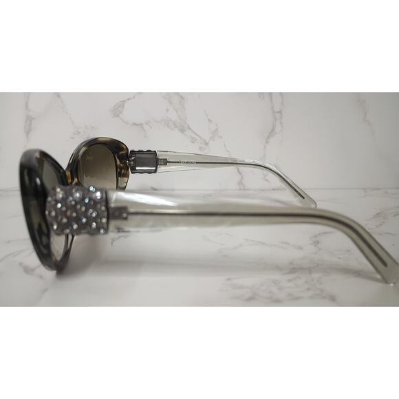 NEW Vera Wang EUDORA Tortoise/Clear Sunglasses with Crystals - Picture 2 of 7